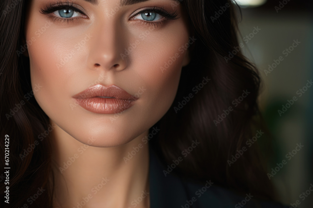 photo of a beautiful female psychologist with a stylish fashionable hairstyle and beautiful eyes photo of a beautiful female psychologist with a stylish fashionable hairstyle and beautiful eyes