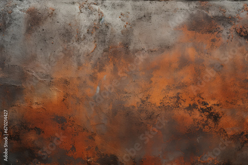 Dark worn rusty metal texture background. Generative AI