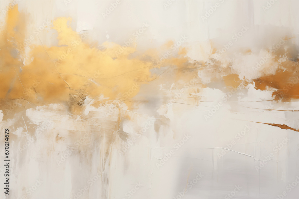 Gold luxury acrylic abstract brush stroke texture background. - obrazy, fototapety, plakaty 