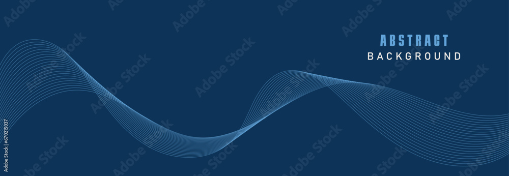 Abstract Blue Background with Blue wavy lines. Technology Banner. Abstract Blue Background with Blue wavy lines. Technology Banner.