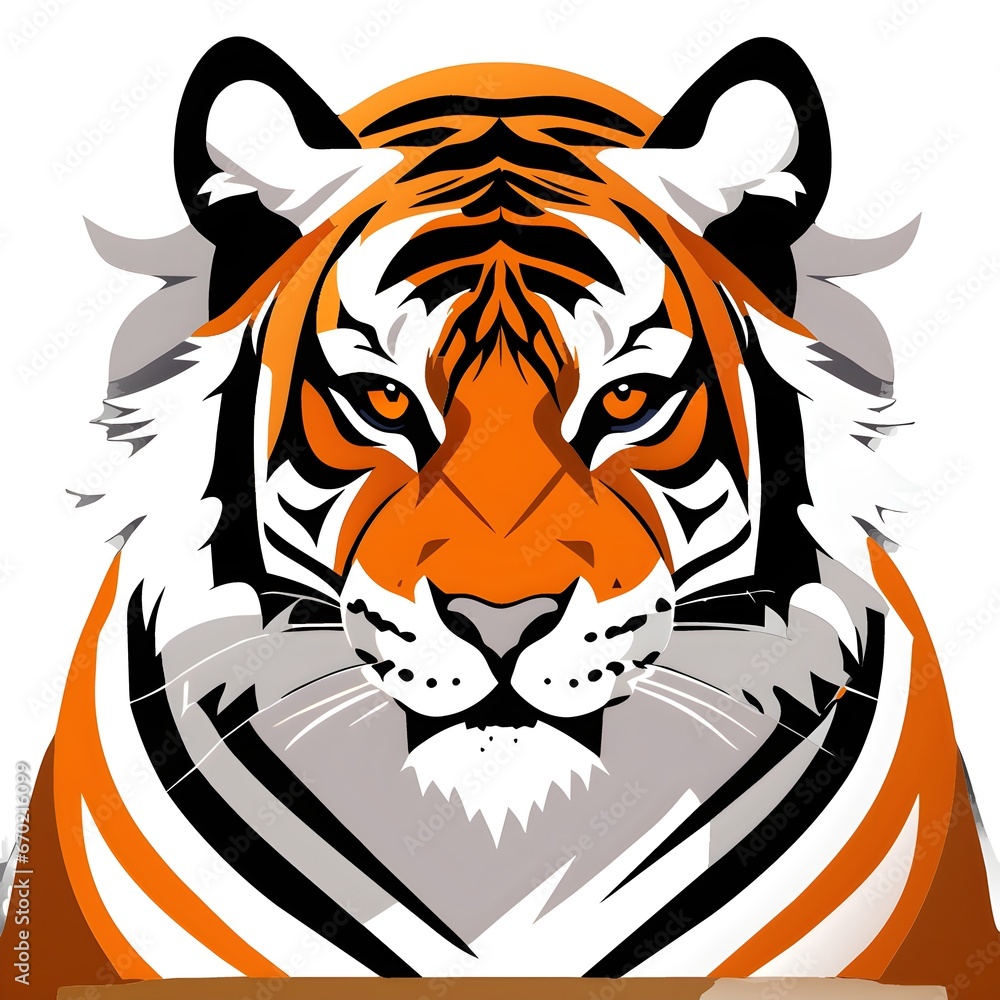 Fototapeta premium tiger head vector