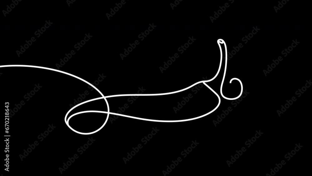 Continuous one line drawing of hot red chili pepper motion design. Single line art animation of spicy chili pepper Continuous one line drawing of hot red chili pepper motion design. Single line art animation of spicy chili pepper