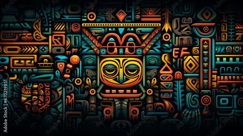 An  African tribal illustration background