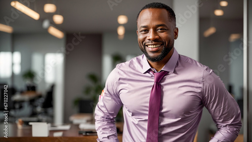 Portrait of an African American businessman in the office