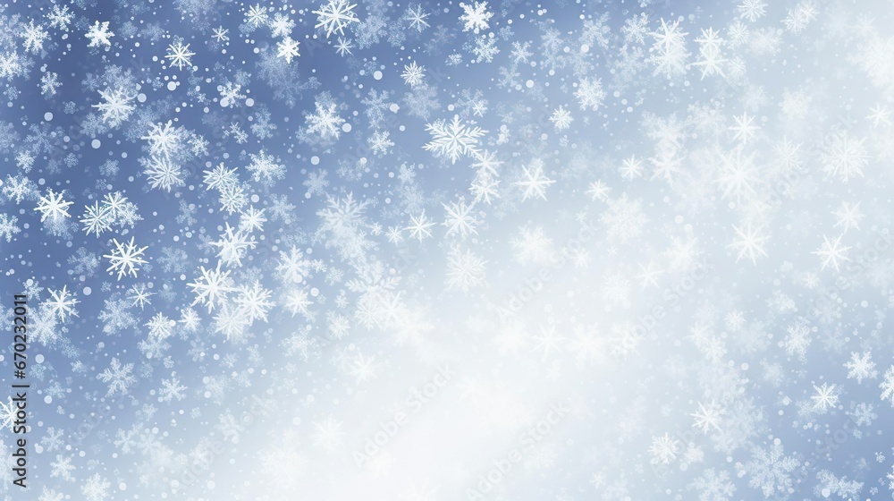 Beautiful abstract winter snow background AI genera