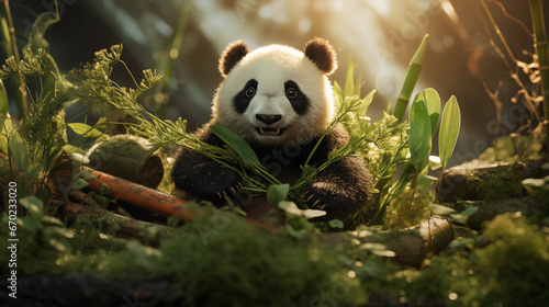 Un panda dans son habitat naturel © Another vision