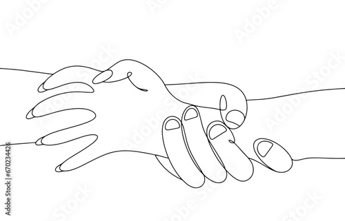 Hands. Aggression. Violence. One line