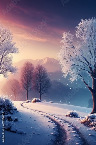 Winter Themed background/wallpaper © FadedNeon