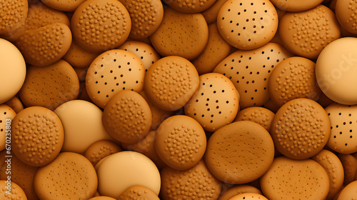 Seamless pattern of assorted cookies texture © Matthias