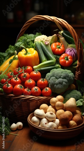 a plate food and vegitable  UHD Wallpaper 