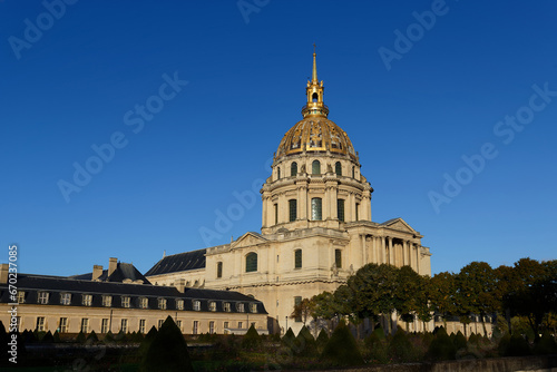 The cathedral of Saint Louis at sunny day , Paris.