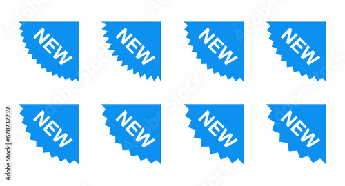New blue corner starburst sticker set