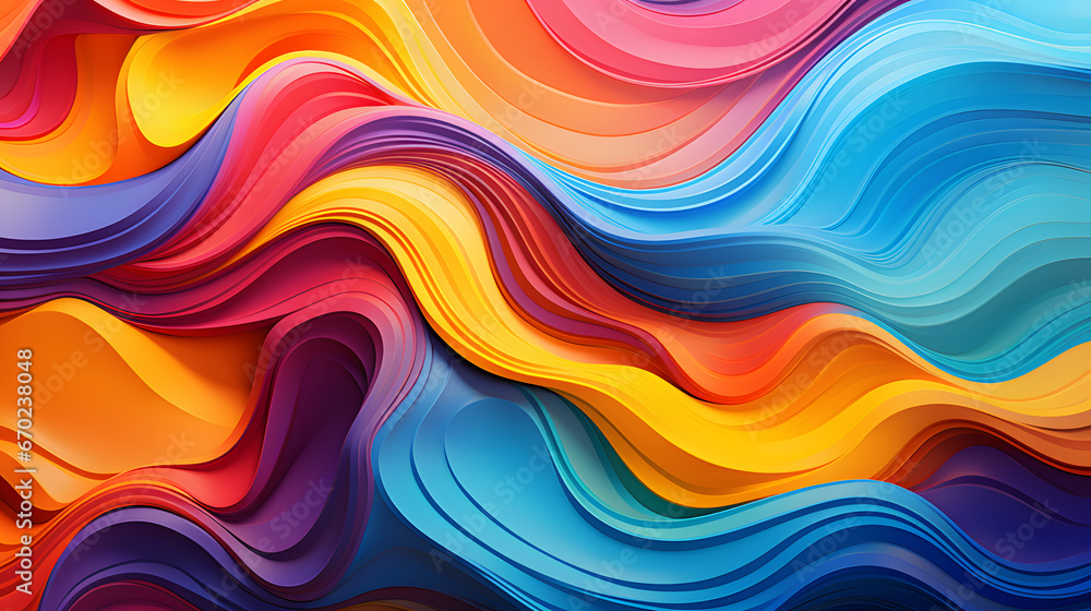 Creative Vibrant Waves Background