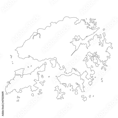 Hong Kong map. Map of Hong Kong in high details