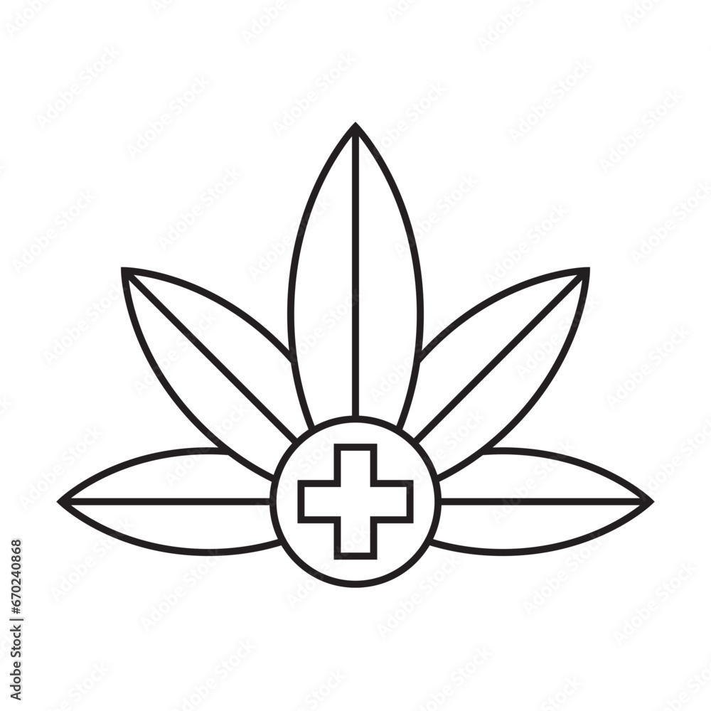 Lotus flower outline icon, positive mind symbol vector graphic Lotus flower outline icon, positive mind symbol vector graphic