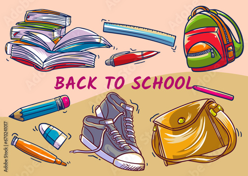 Tools pattern illustration fresh and colorful	