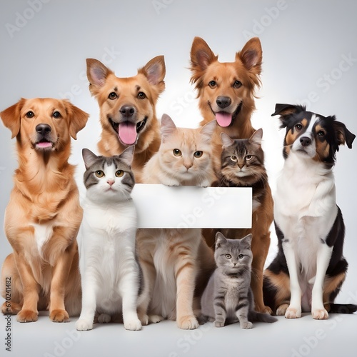 group of puppies and cats