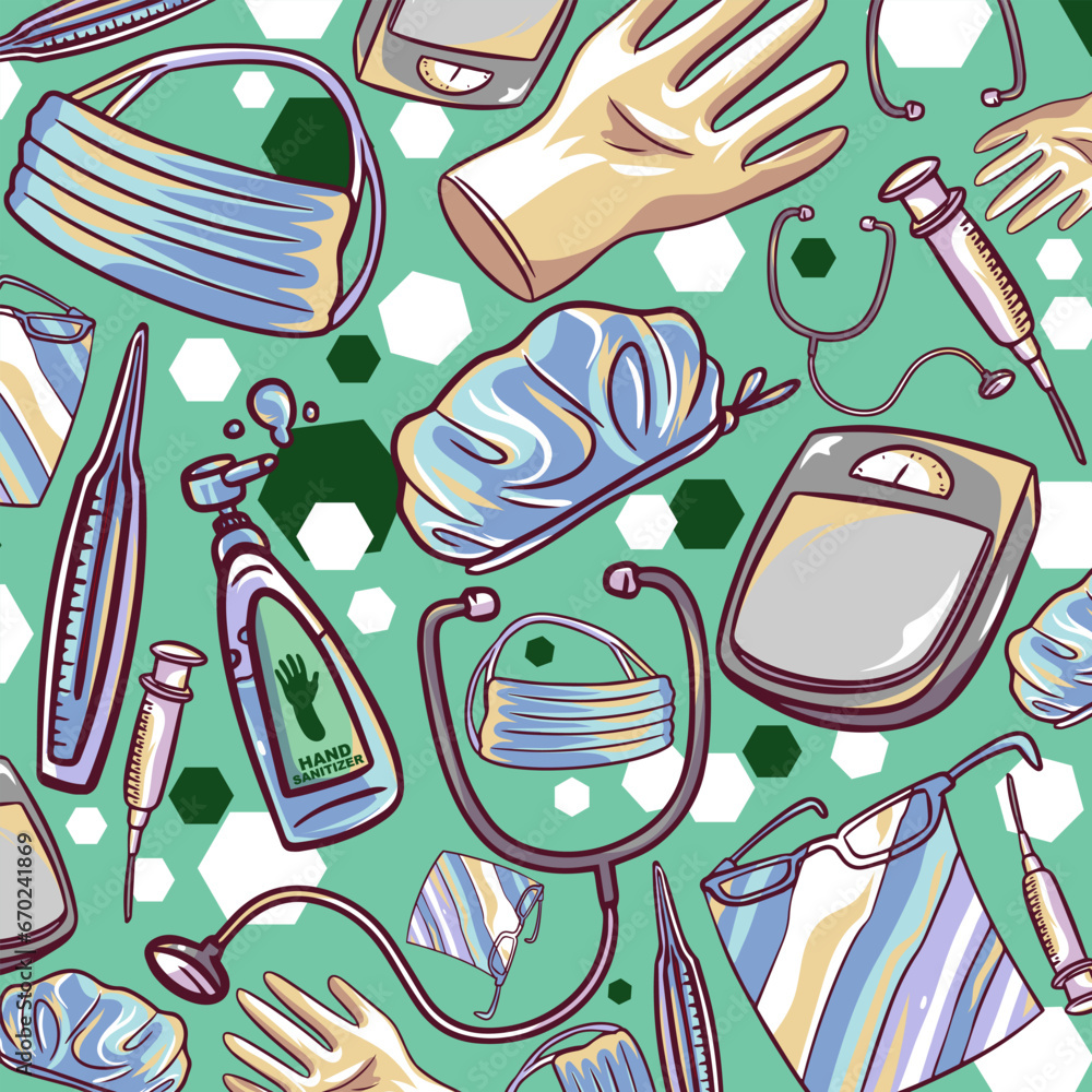 Tools pattern illustration fresh and colorful Tools pattern illustration fresh and colorful