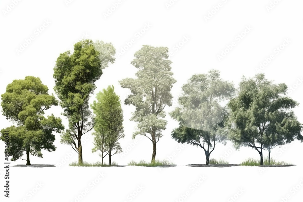 Many Tree Transparency Set of tree images with transparent background for architectural ...
