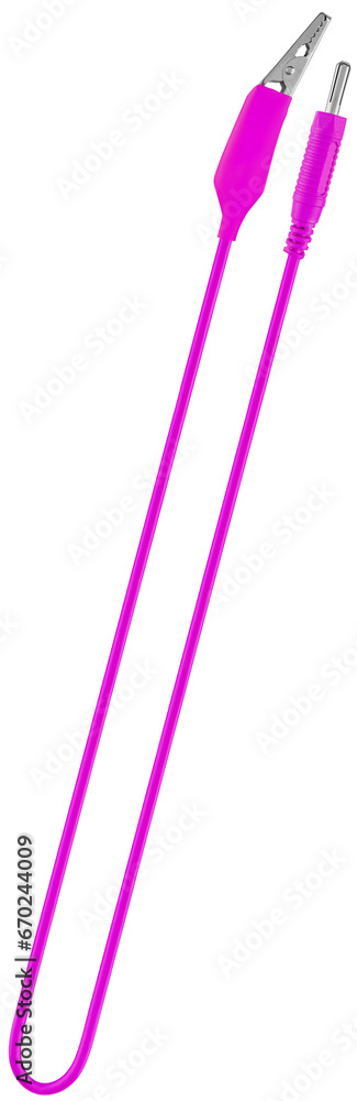 electric cable, with a metal contact on one side and a clip (crocodile) electric cable, with a metal contact on one side and a clip (crocodile)