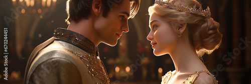 Images of beautiful princess and prince in love