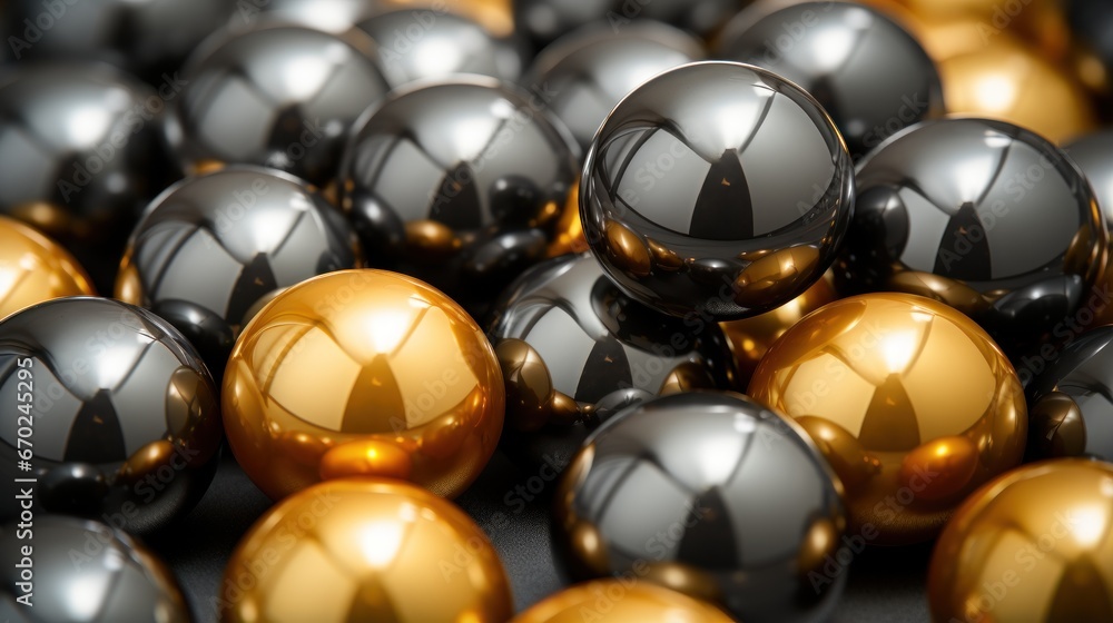 A bunch of shiny yellow and anthracite ballons.UHD wallpaper A bunch of shiny yellow and anthracite ballons.UHD wallpaper