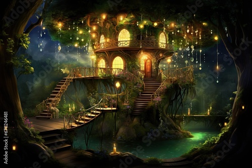 an anachronistic tree house