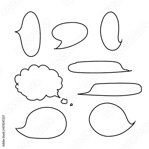 hand drawn speech bubbles