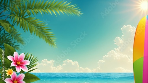 Tropical summer themed background/wallpaper