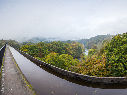 Pontcysyllte Aqueduct wide angle panorama photo