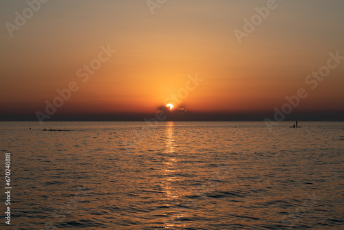 Beautiful sunset in Croatia. This photo is taken in July  2023. 