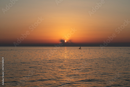Beautiful sunset in Croatia. This photo is taken in July, 2023. 