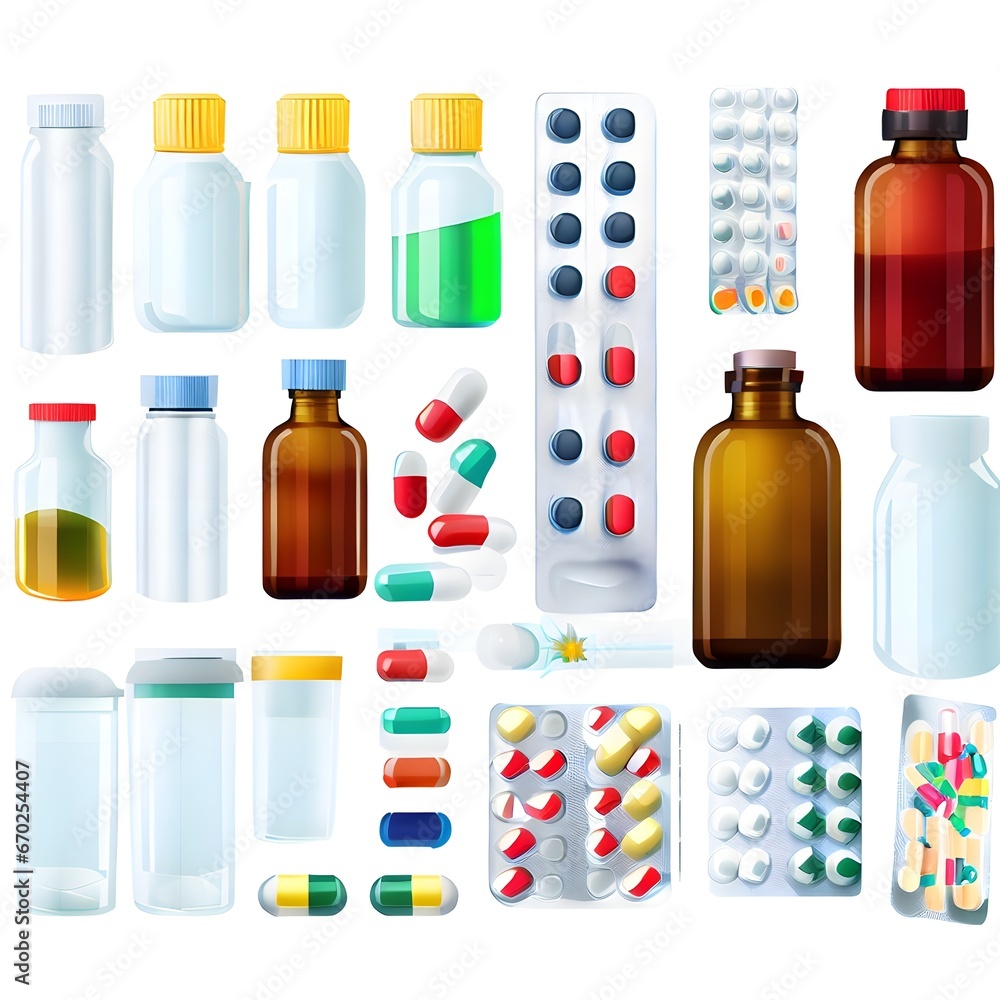 set of medicine bottles set of medicine bottles