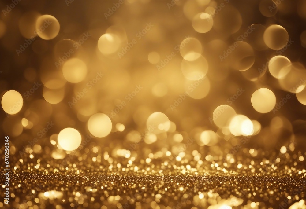 Golden background with blur sparkle gold bokeh