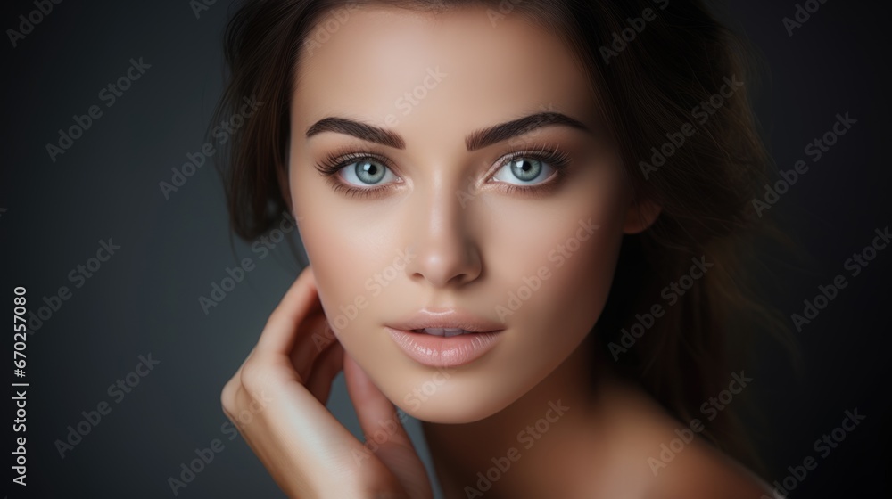 Beautiful, healthy and smooth skin woman face. smooth and healthy face for skincare cosmetics advertising or beauty product. Beautiful, healthy and smooth skin woman face. smooth and healthy face for skincare cosmetics advertising or beauty product.