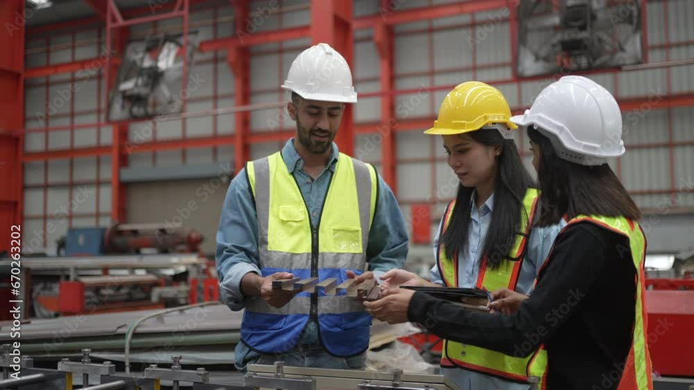 Blue collar worker work at metal sheet factory. Blue collar worker work at metal sheet factory.