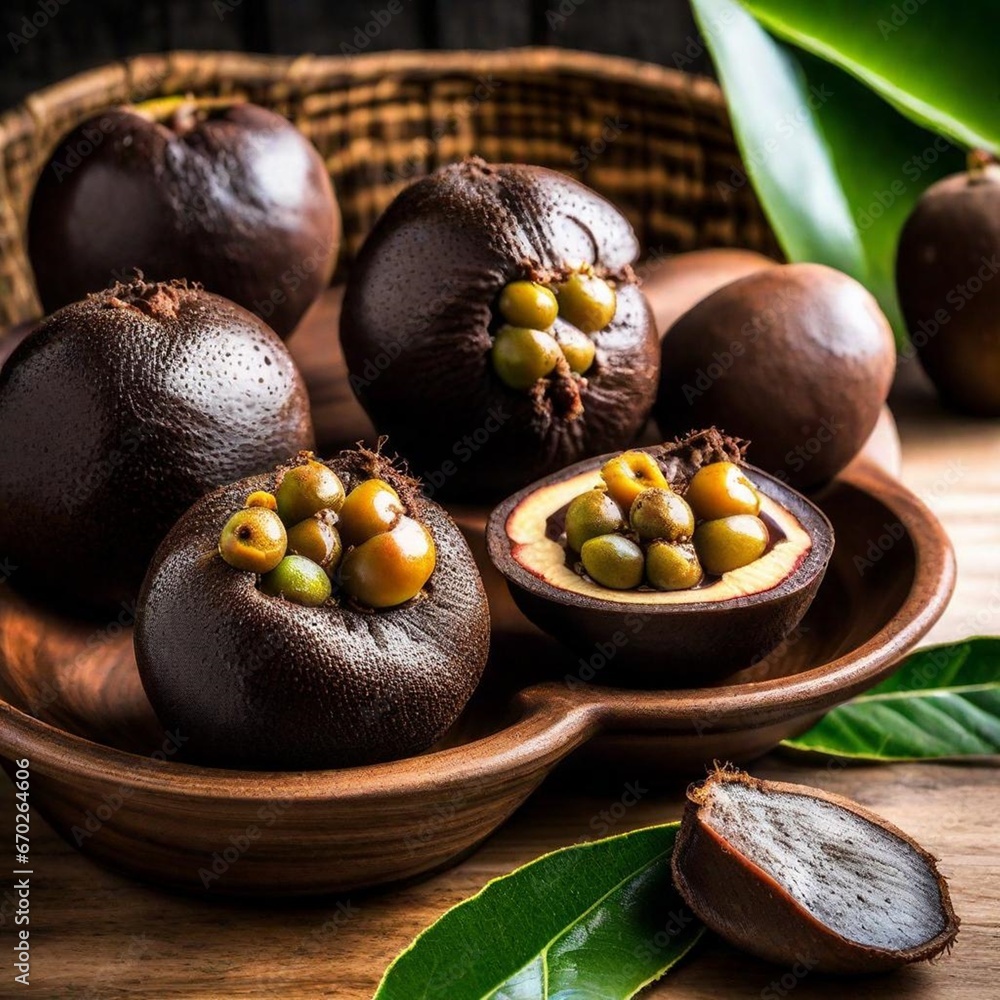 Black Sapote (Chocolate Pudding Fruit): This fruit from Mexico has a