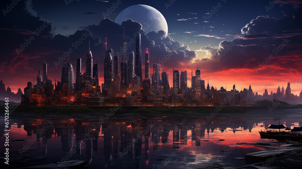 Moonlit Metropolis