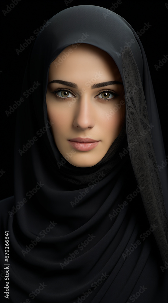 Beautiful 25 year old Syrian Muslim woman with a neutral level of attractiveness. She wears a niqab. She is smiling slightly. Beautiful 25 year old Syrian Muslim woman with a neutral level of attractiveness. She wears a niqab. She is smiling slightly.