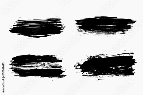 painted brush strokes vector