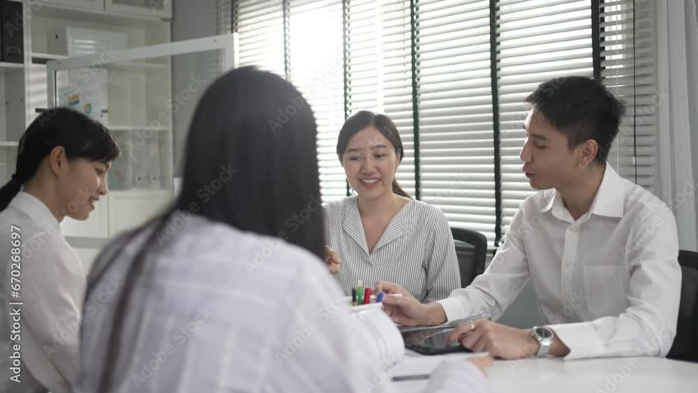 White collar workers meeting at office. White collar workers meeting at office.