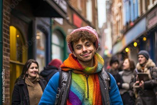 Support LGBTQ in Christmas street rights embrace diversity