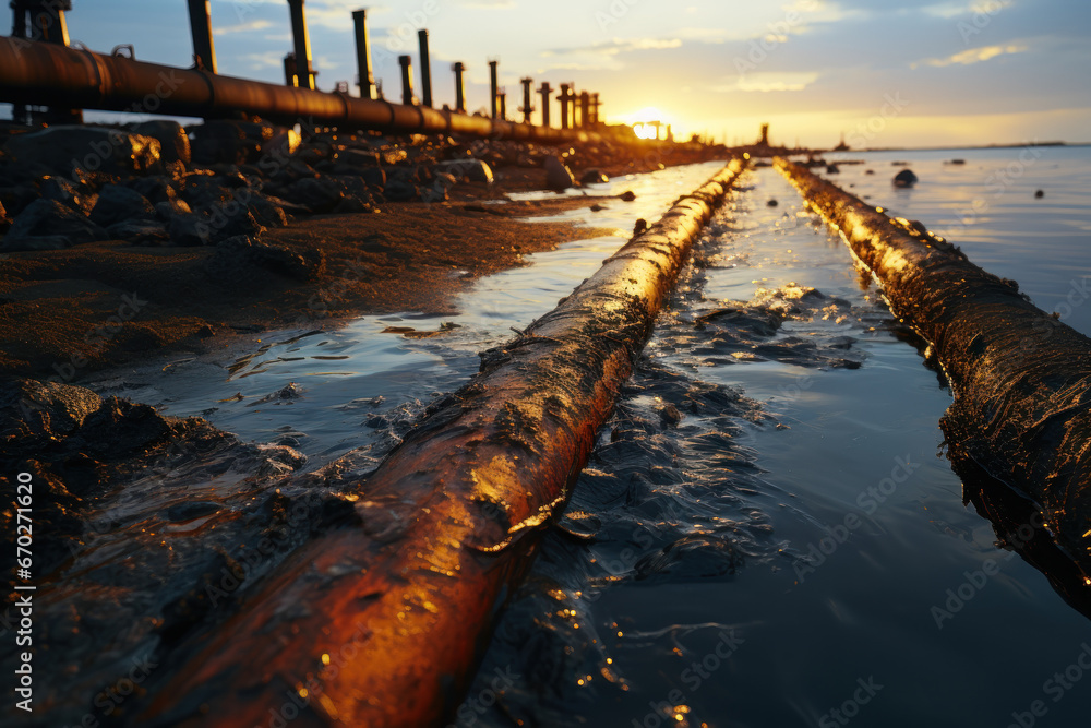 A Corroded Pipeline With Leaks Showcasing The Environmental Risks 