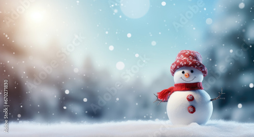 snowman in the snow © deniz