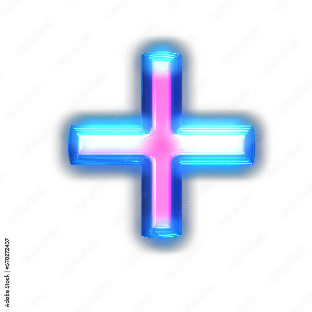 Fototapeta premium Pink symbol glowing around the edges