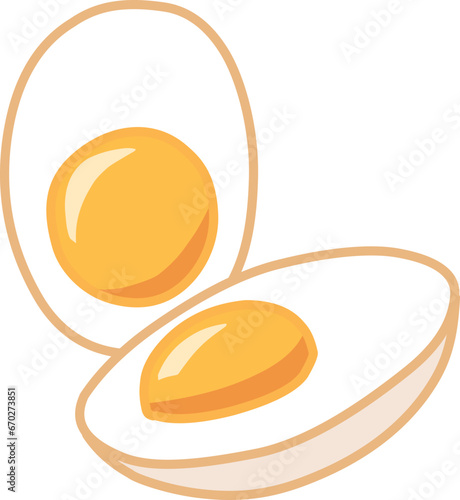 Perfect Boiled egg Vector Illustration
