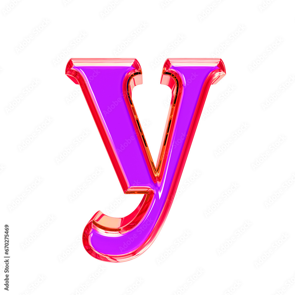 Purple symbol in a pink frame. letter y Purple symbol in a pink frame. letter y