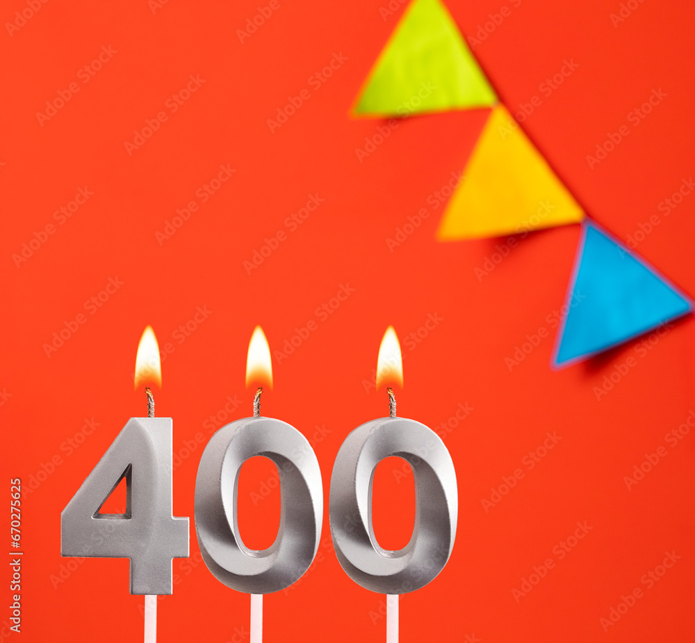 Number of followers or likes - Candle number 400 Number of followers or likes - Candle number 400
