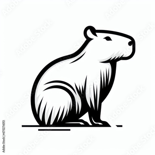 Images of capybaras  minimalist logos and illustrations of capybaras for stikers  advertisements  printed polo shirts  posing capybaras