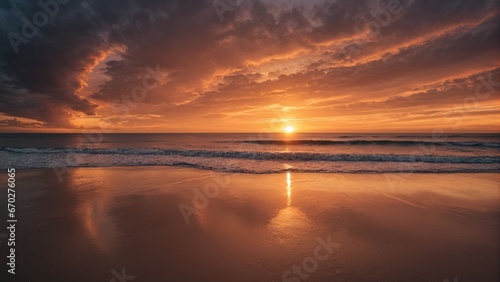 Wallpaper Mural Sunset at a beach Torontodigital.ca